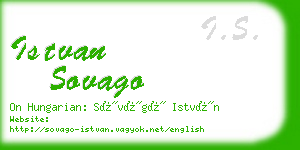 istvan sovago business card